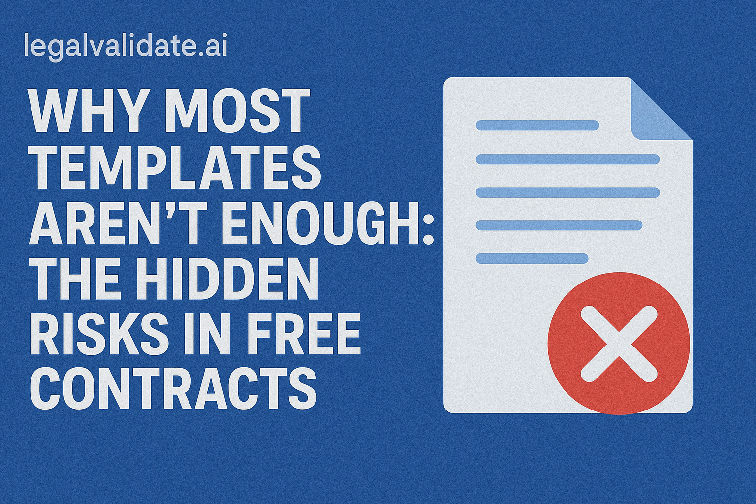 Why Most Templates Aren't Enough: The Hidden Risks in Free Contracts